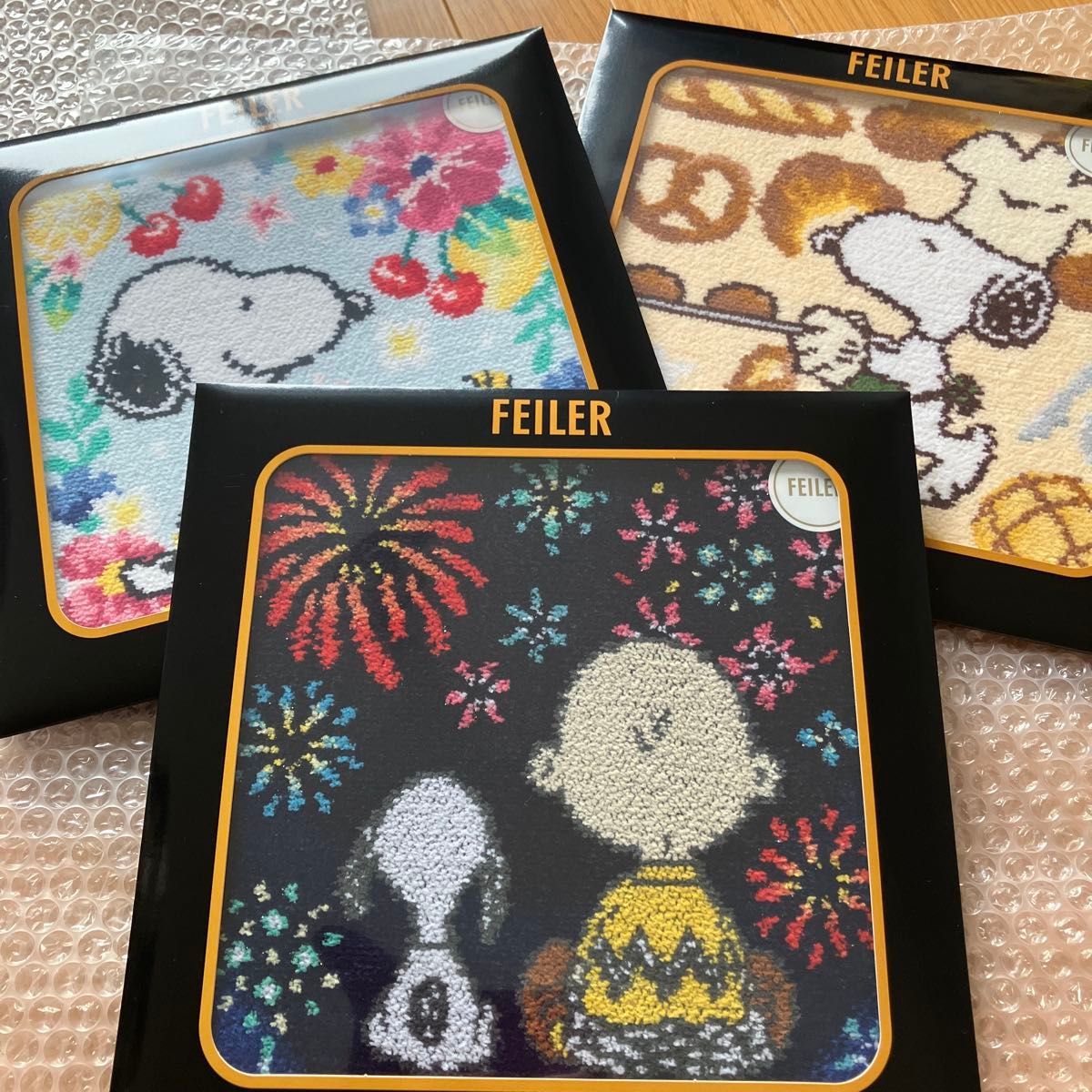 フェイラー スヌーピー3枚 FEILER×スヌーピー新作ハンカチ3枚セット新品未開封|Yahoo