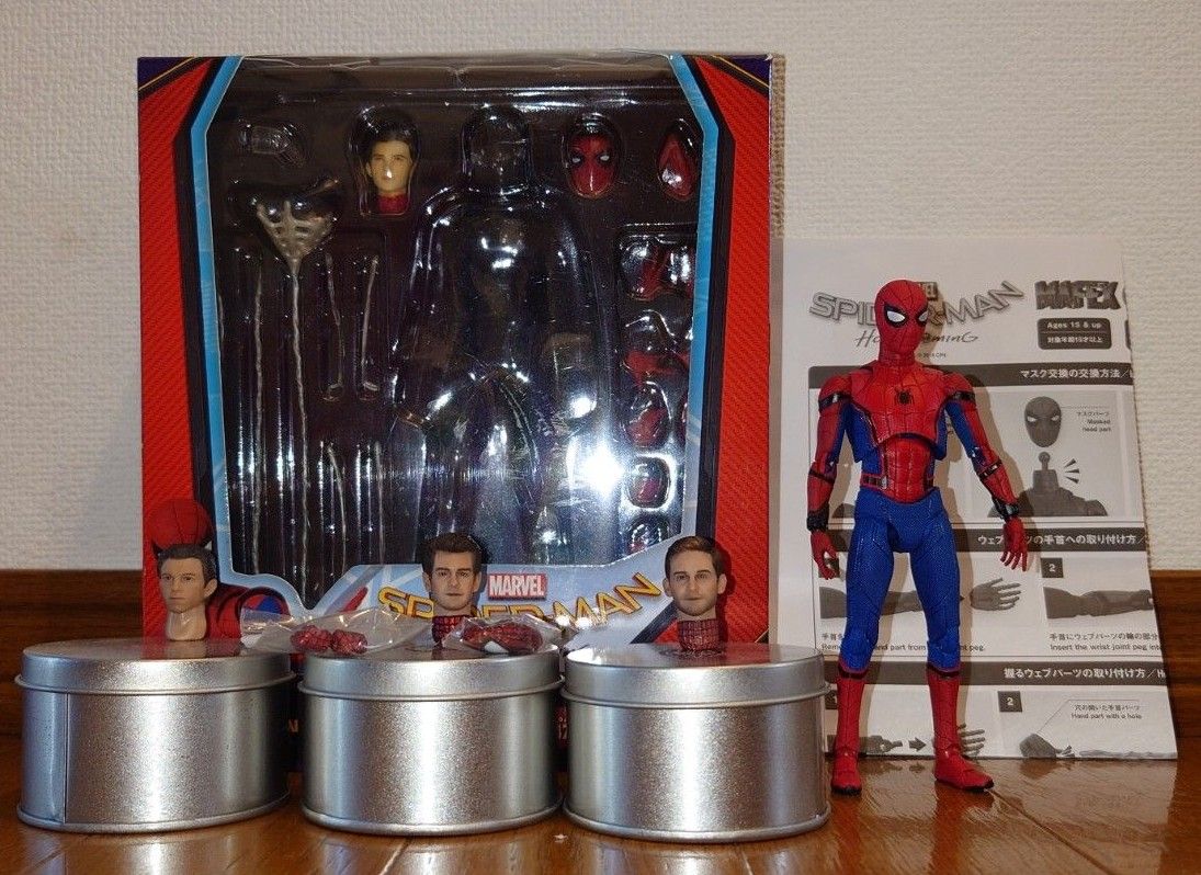 MAFEX スパイダーマン ホームカミング 閃回ヘッド付き MAFEX スパイダーマン ホームカミング & 閃回Studio カスタム