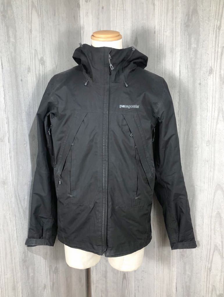 (G) PATAGONIA Patagonia men's black one Point mountain jacket outer ...