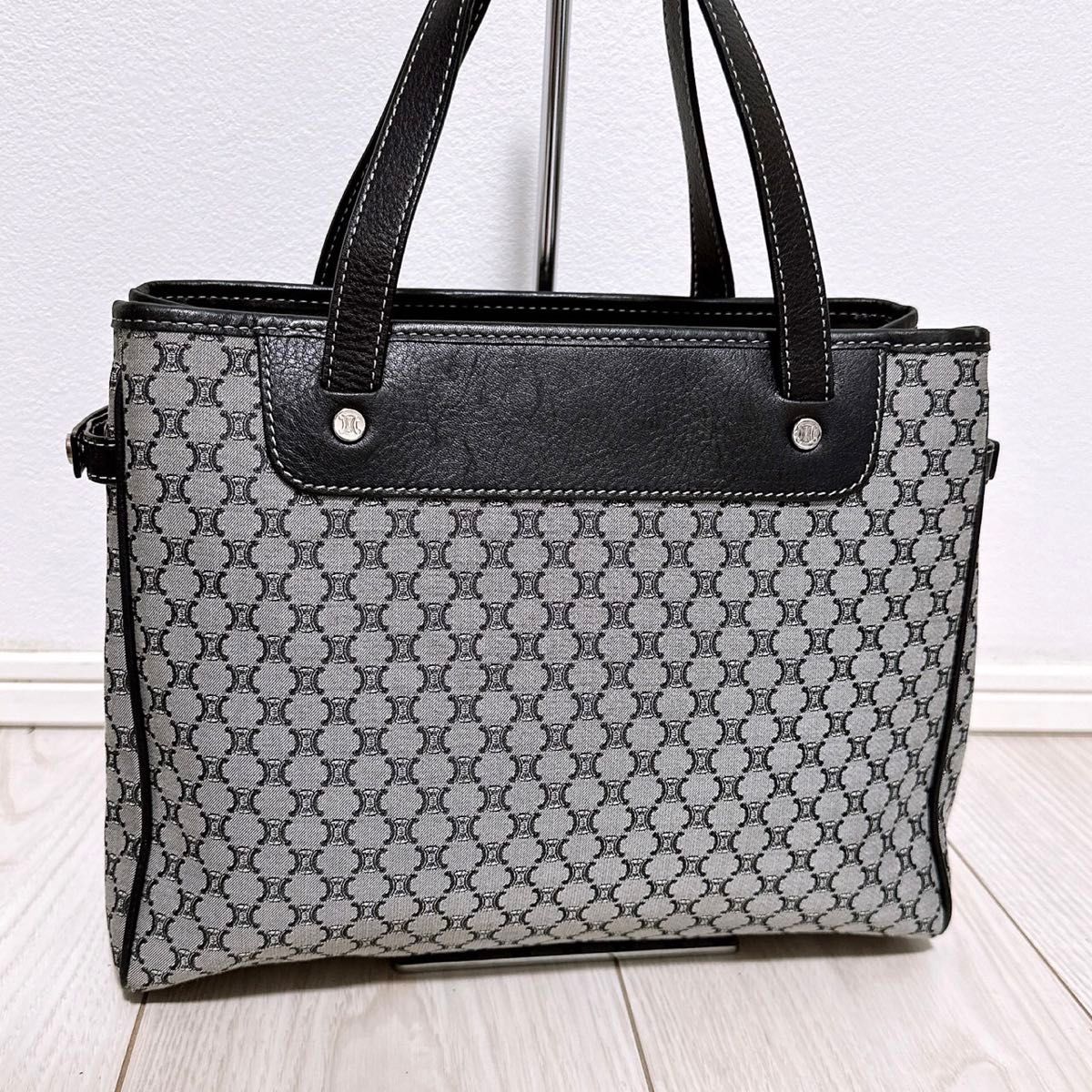 CELINEセリーヌマカダム柄 ハンドバッグ トートバッグ ミニバッグ エナメル 美品》 CELINE(セリーヌ)トートバッグ マカダム柄|Yahoo!フリマ
