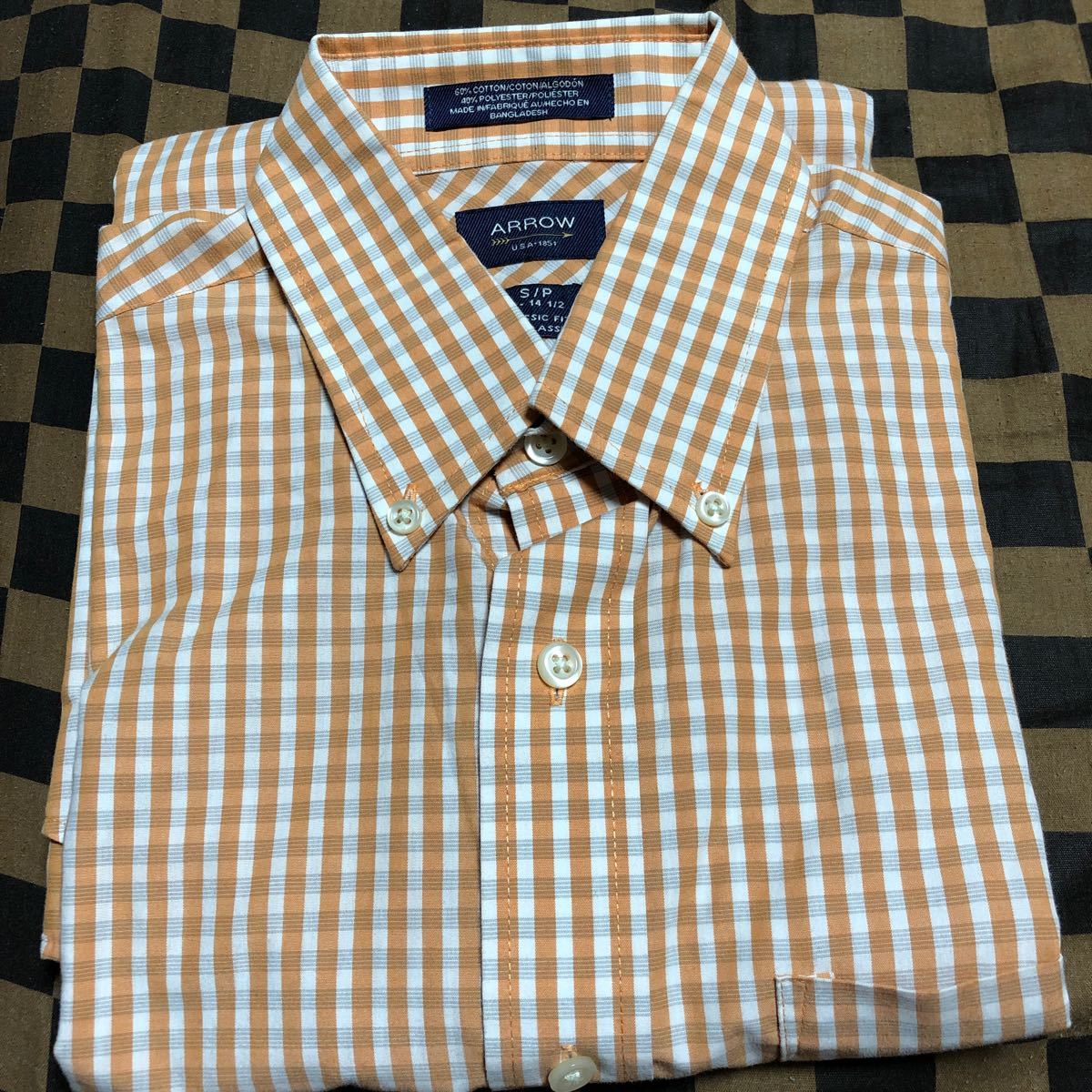 半袖シャツ メンズ チェックシャツ　ARROW 1851 USA