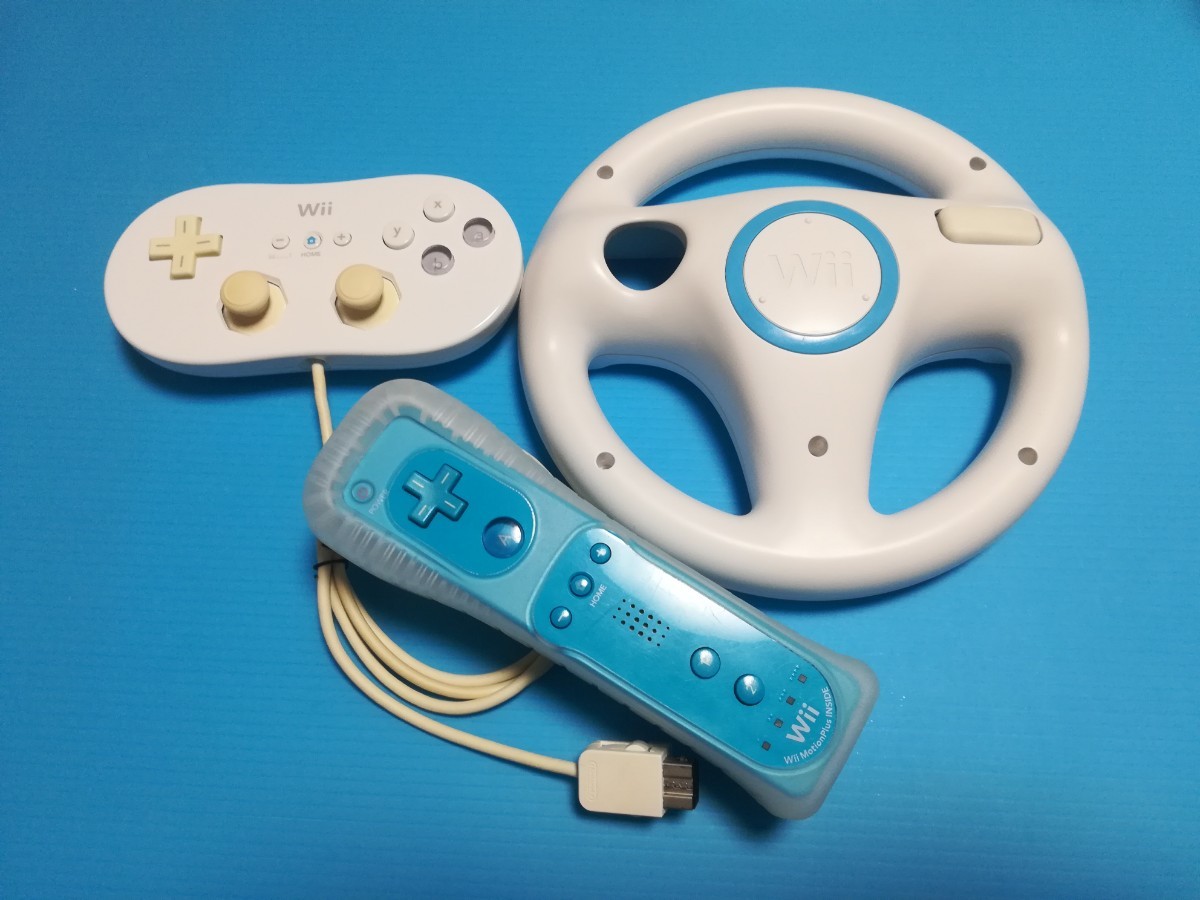 Paypayフリマ Wiiリモコンプラス 青 Wiiハンドル クラシックコントローラ Paypayフリマ Wiiリモコンプラス 青 Wiiハンドル クラシックコントローラ