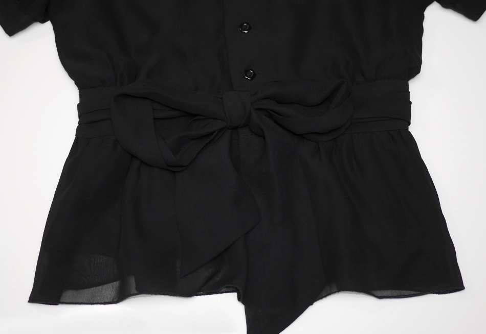 прекрасный товар EDY&CANDY прозрачный tops пуховка рукав женский M размер 38 cut and sewn короткий рукав футболка чёрный блуза 36 гонки офис лента . слива 