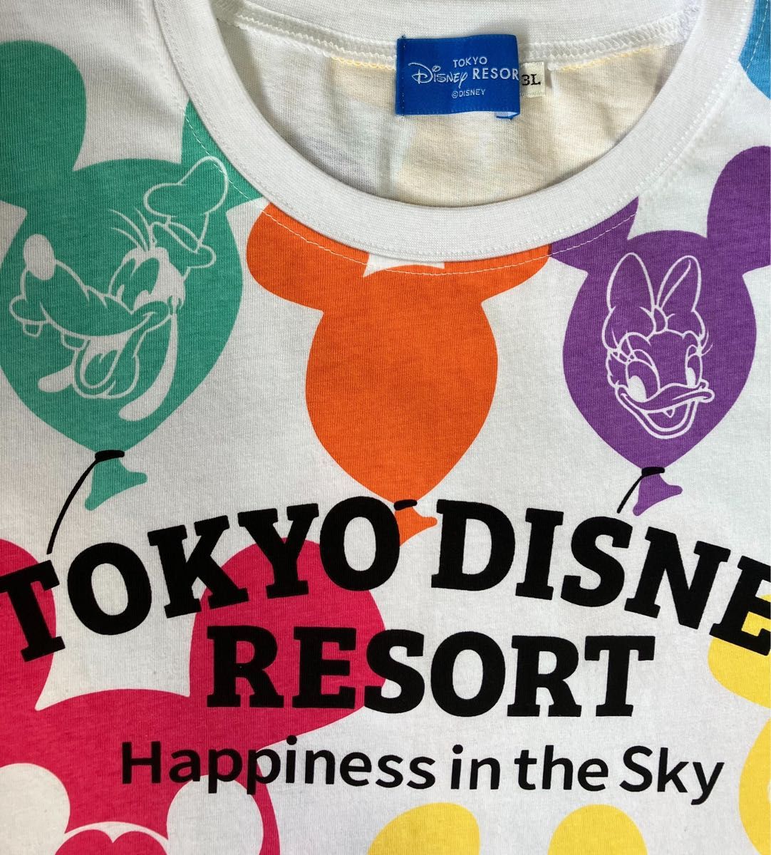 東京ディズニーリゾート 大人気のバルーン総柄Tシャツ 3Lサイズ 2枚セット 東京ディズニーリゾート 大人気のバルーン総柄Tシャツ 3Lサイズ