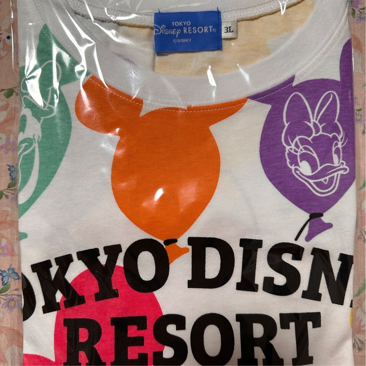 東京ディズニーリゾート 大人気のバルーン総柄Tシャツ 3Lサイズ 2枚セット 東京ディズニーリゾート 大人気のバルーン総柄Tシャツ 3Lサイズ