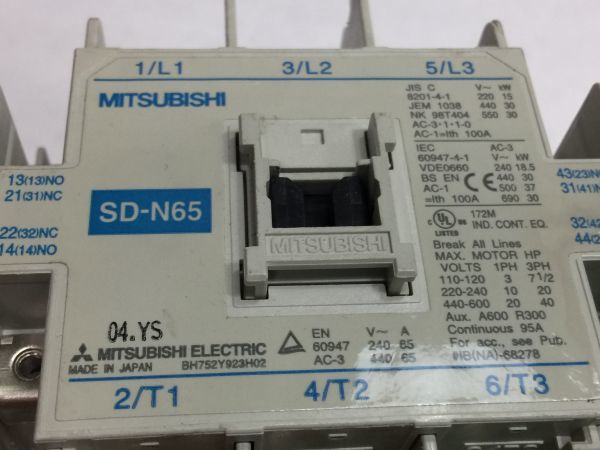 三菱　　電磁接触器　SD-N65 . WJ04R_画像2