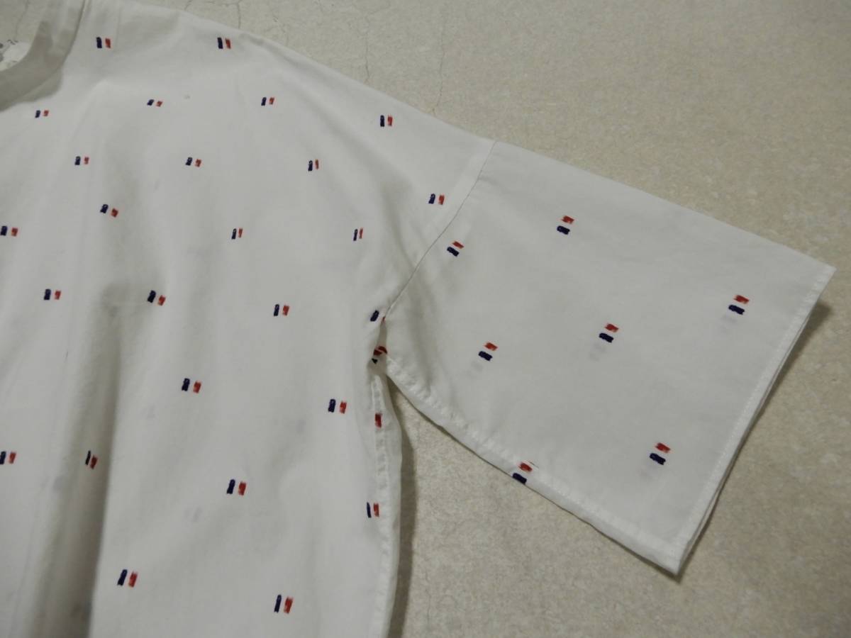 [ free shipping ] La Marine Francaise :LA MARINE FRANCAISE: made in Japan! tricolor print : wide width pretty blouse 