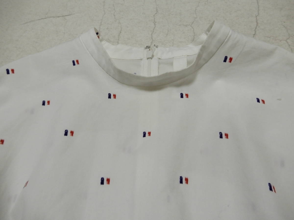 [ free shipping ] La Marine Francaise :LA MARINE FRANCAISE: made in Japan! tricolor print : wide width pretty blouse 