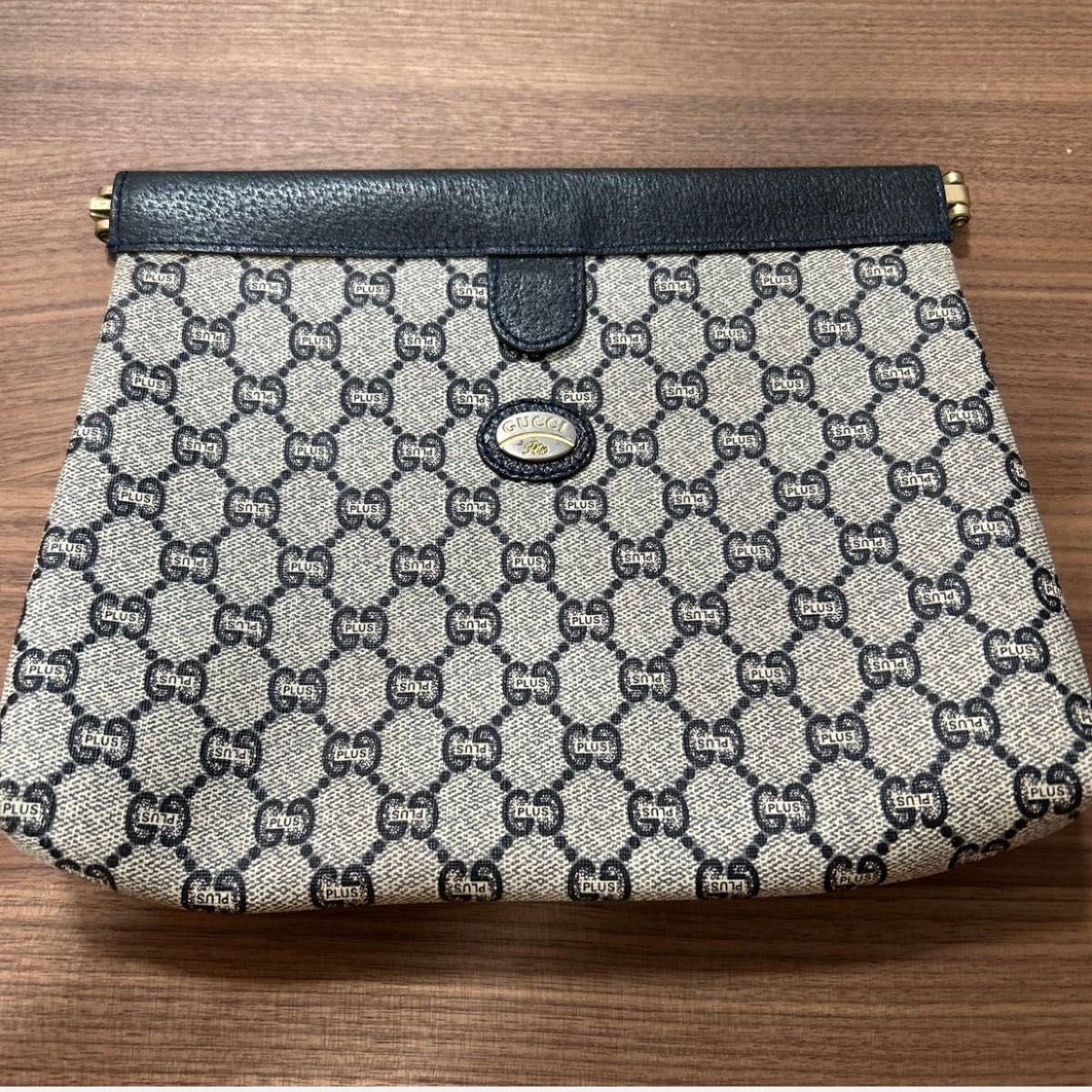 GUCCI オールドグッチ クラッチバッグ レザー ブラック ヴィンテージ GUCCI オールドグッチ クラッチバッグ|Yahoo!フリマ(旧PayPay