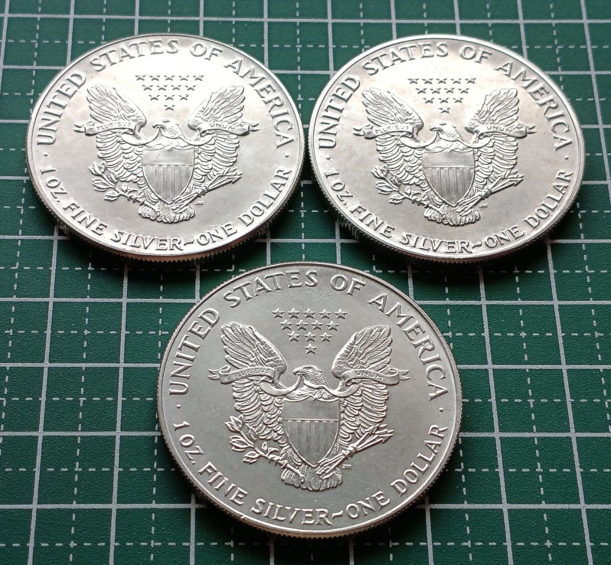リバティ銀貨 イーグル/ウォーキングリバティ SV1000 1986 米国銀貨】イーグル・ウォーキングリバティ 1オンス銀貨3枚