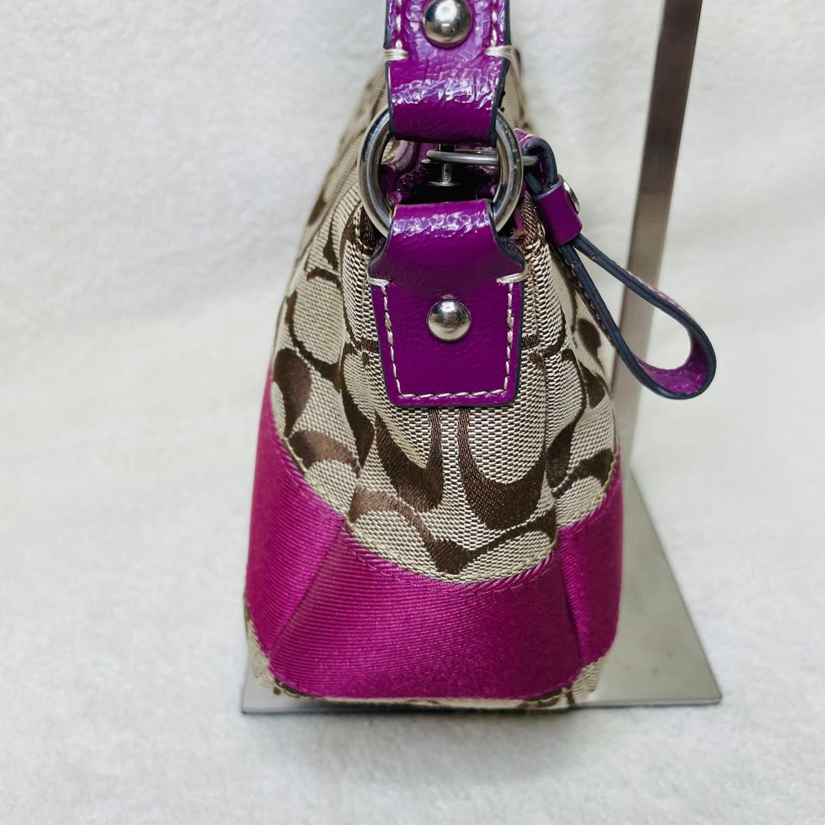 コーチcoach新品ショルダーバッグシグネチャーパープル COACH コーチ ワンショルダーバッグ シグネチャー ハンドバッグ
