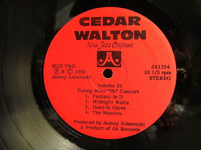 Jamey Aebersold●CEDAR WALTON VOLUME 35 Nine Jazz Originals JA1254●200808t1-rcd-12-jzレコード12インチジャズレッスンLP_画像4