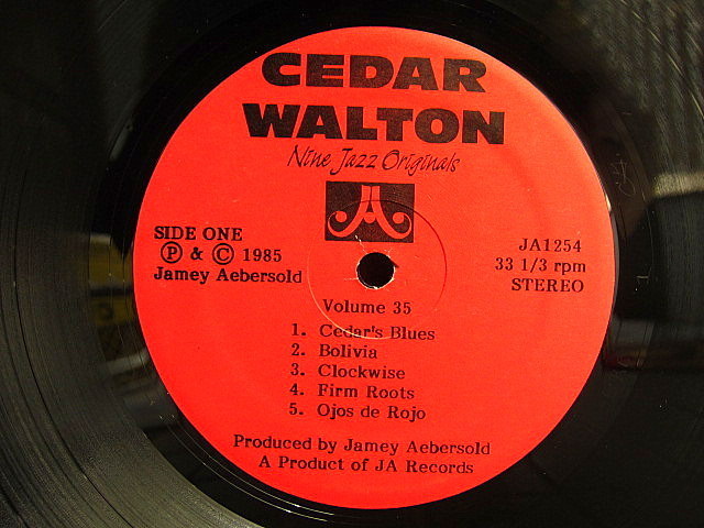 Jamey Aebersold●CEDAR WALTON VOLUME 35 Nine Jazz Originals JA1254●200808t1-rcd-12-jzレコード12インチジャズレッスンLP_画像3