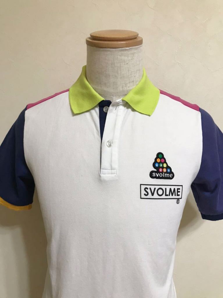 PayPayフリマ|SVOLME スボルメ サッカー 鹿の子 ポロシャツ トップス サイズM 半袖 白 マルチカラー 141-07110-1 PayPayフリマ|SVOLME スボルメ サッカー 鹿の子 ポロシャツ トップス サイズM 半袖 白 マルチカラー 141-07110-1