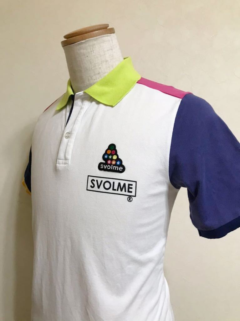 PayPayフリマ|SVOLME スボルメ サッカー 鹿の子 ポロシャツ トップス サイズM 半袖 白 マルチカラー 141-07110-1 PayPayフリマ|SVOLME スボルメ サッカー 鹿の子 ポロシャツ トップス サイズM 半袖 白 マルチカラー 141-07110-1