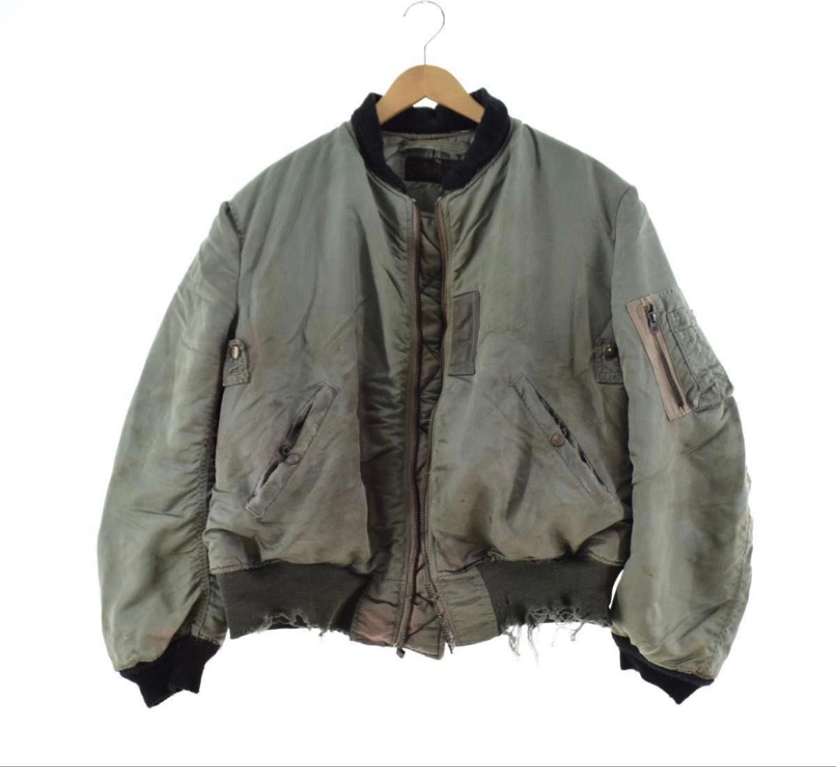 chokoUSAF MA-1 8279B 黒タグ フライトジャケット 50年代 米軍実品 U S AIR FORCE 黒タグ MA-1 初期型 MIL-J-8279B