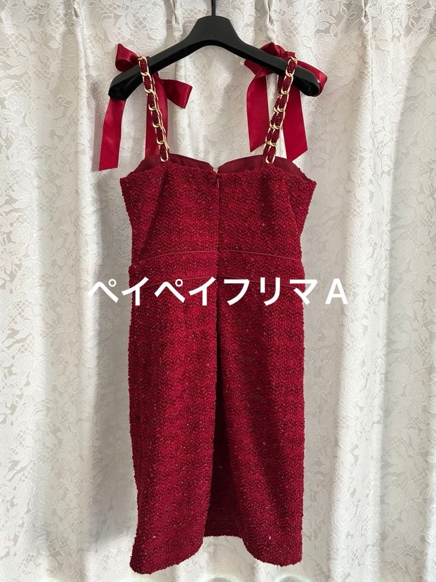 jewels 新品 M ドレス ローブドフルール アンディ an キャバドレス S レッド ローブドフルール アンディ