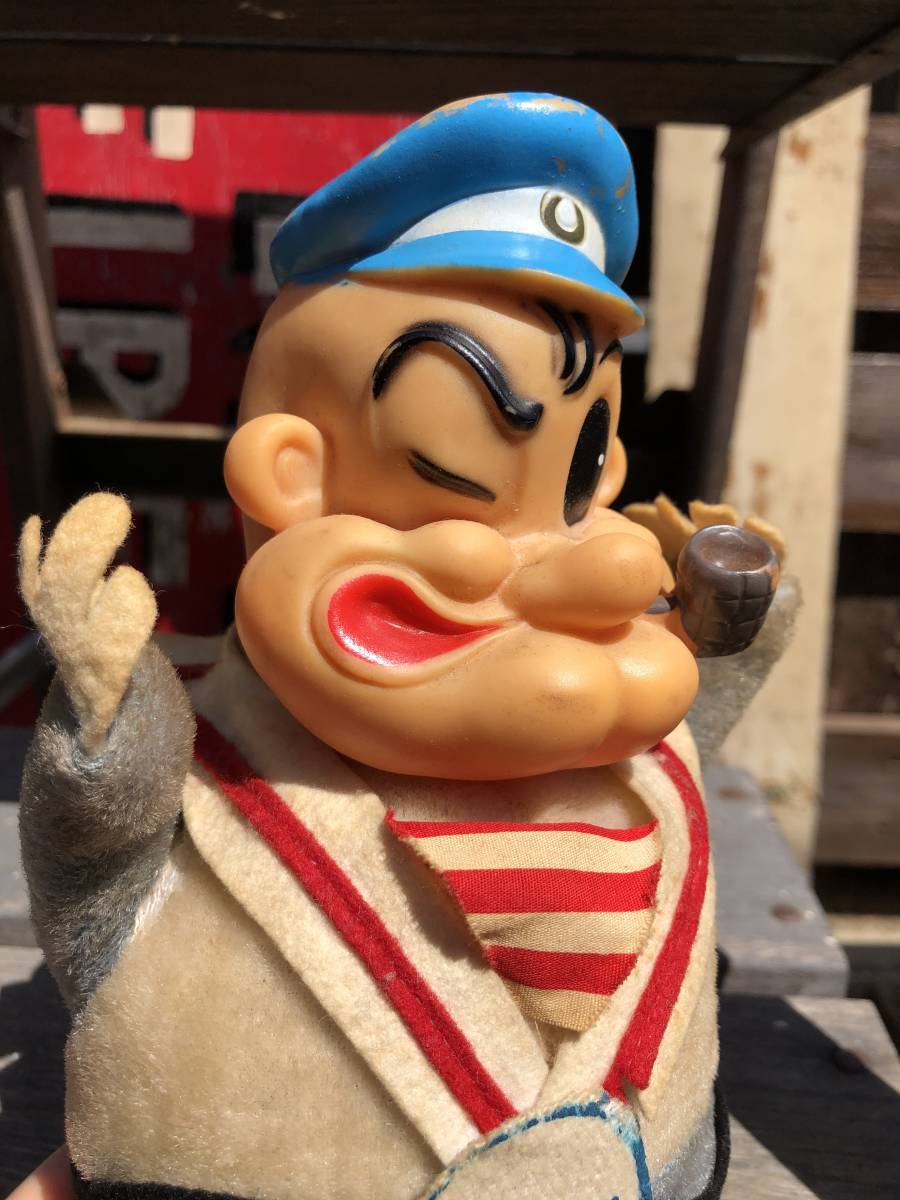 即決 Popeye Roly Poly 21cm GUND ヴィンテージ ポパイ ラバーフェイスドール ぬいぐるみ パイプタバコ アメリカ セーラーマン