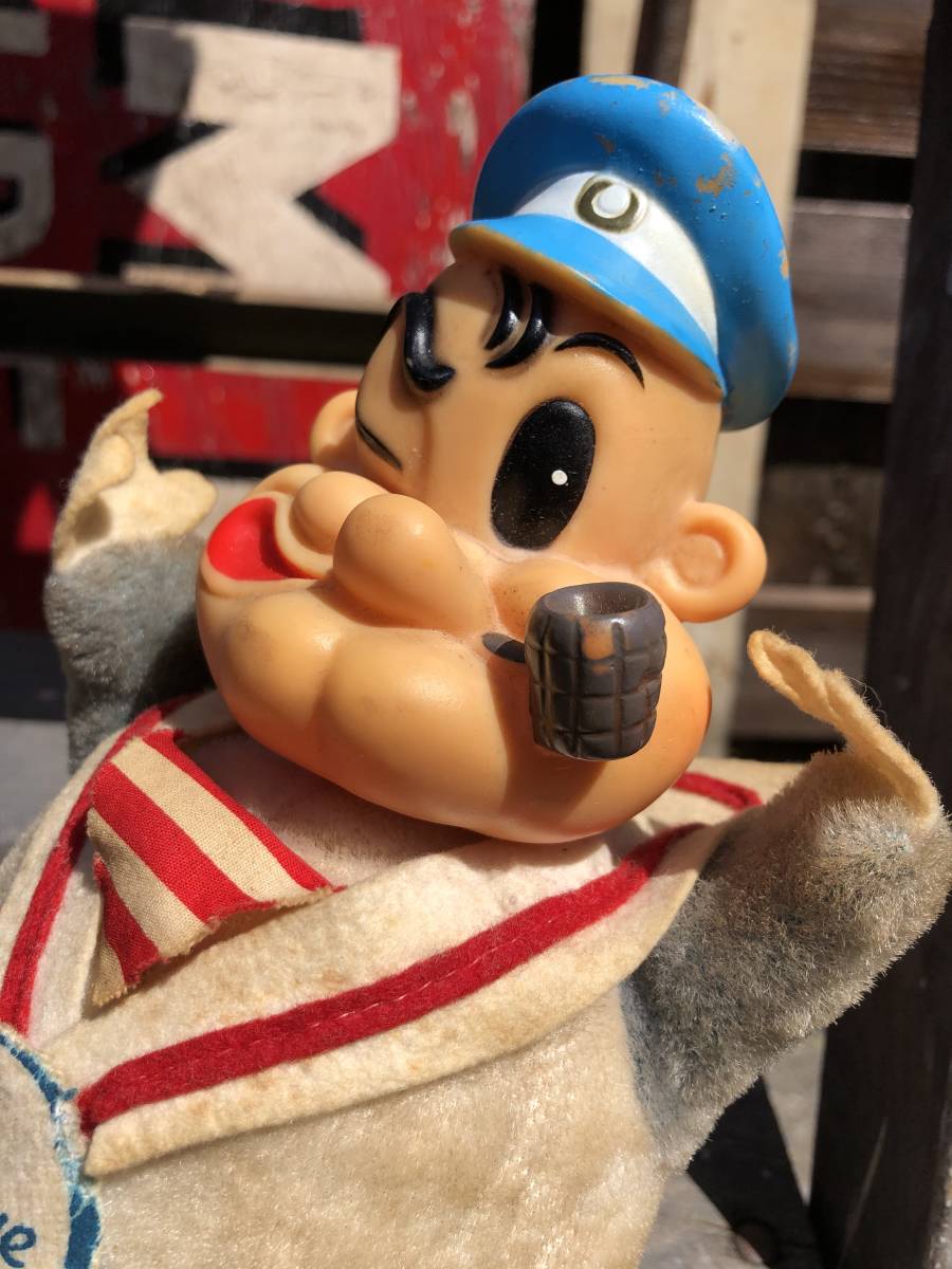 即決 Popeye Roly Poly 21cm GUND ヴィンテージ ポパイ ラバーフェイスドール ぬいぐるみ パイプタバコ アメリカ セーラーマン