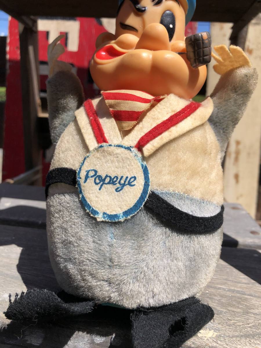 即決 Popeye Roly Poly 21cm GUND ヴィンテージ ポパイ ラバーフェイスドール ぬいぐるみ パイプタバコ アメリカ セーラーマン