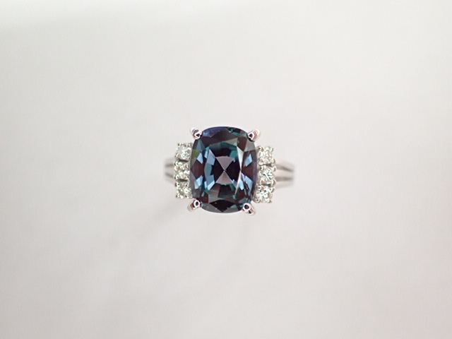  beautiful goods Kyocera kre sun veil Pt900 repeated crystal alexandrite 2.63ct diamond total 0.15ctte The Yinling g ring 