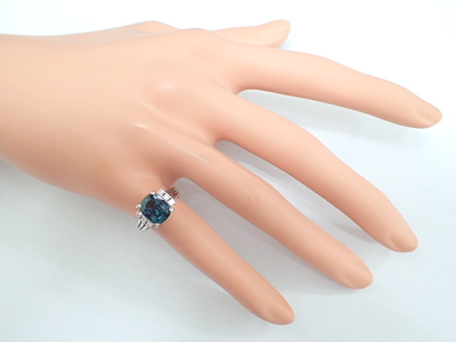  beautiful goods Kyocera kre sun veil Pt900 repeated crystal alexandrite 2.63ct diamond total 0.15ctte The Yinling g ring 