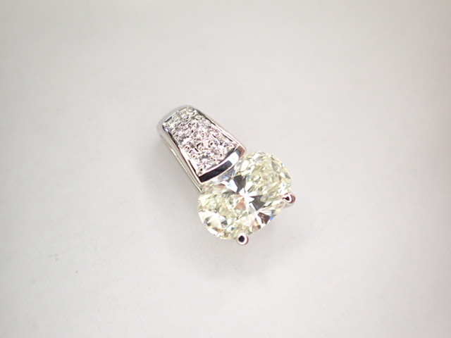 прекрасный товар Tasaki Shinju tasakiPt900 крупный! diamond 1.284ct(M-VVS2) др. diamond итого 0.07ct подвеска с цепью 