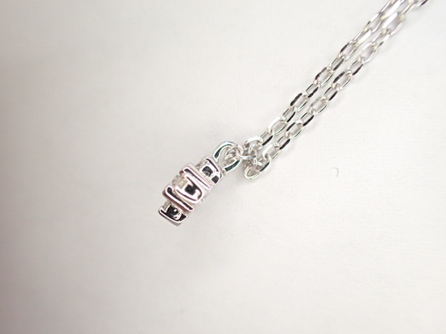 美品 ミキモト K18(WG) ダイヤ計0.11ct クロスデザイン ネックレス-