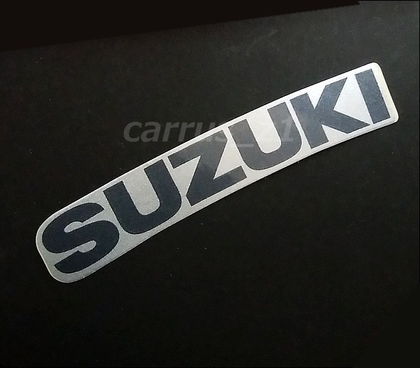 スズキ純正ステッカー[SUZUKI]ダークグレー/シルバー90ｍｍ(湾曲) GSX-R1000R KATANA Vストローム1050 GSX-S1000 GSX-S750 Vストローム650_画像2