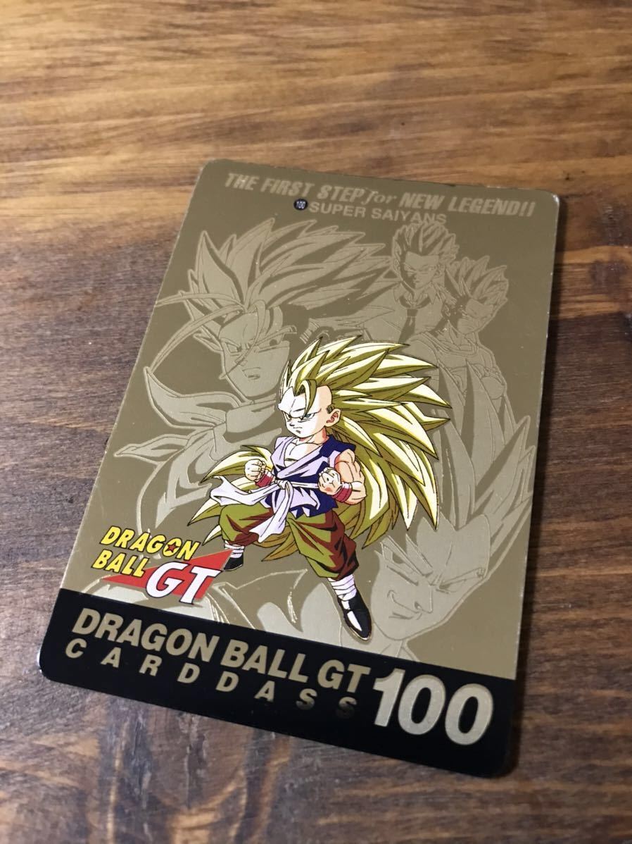 美品 ドラゴンボールカードダス No.100 SUPER SAIYANS ゴールドカード