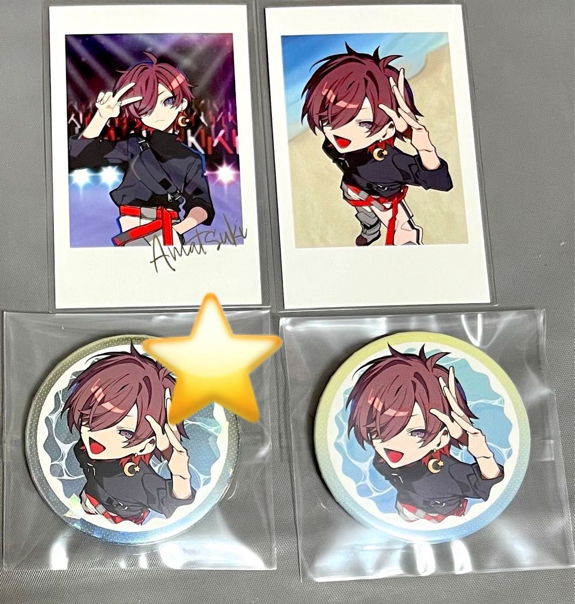 天月 缶バ 46個 ひきフェス2020 CRフェス 2025 天月 缶バッジ チェキ 風 カード crazyraccoon