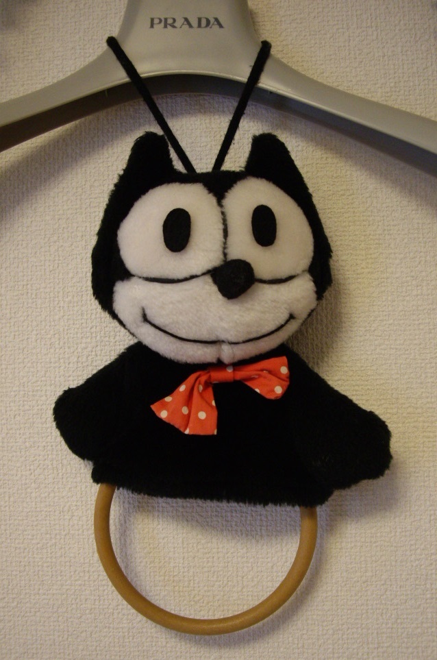 超レア！昭和レトロ！★FELIX THE CAT フィリックス ザ キャット★タオル掛けぬいぐるみ★　　　レトロ ビンテージ_画像1