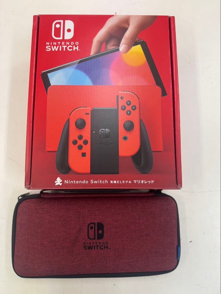 【24時間以内匿名発送】Switch 有機EL 本体 ケース付き Nintendo Switch 有機ELモデル マリオレッド 本体 キャリング