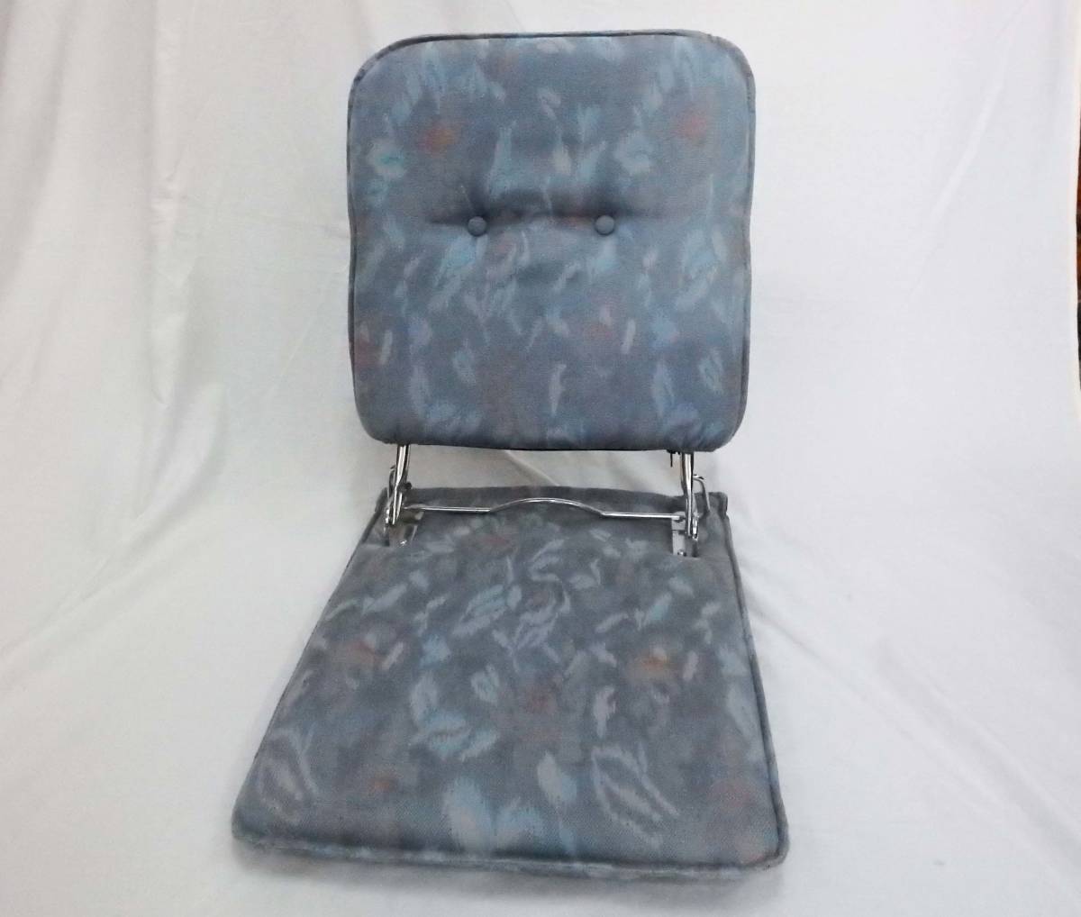 【在庫品処分】光製作所　昔ながらの座椅子　懐かしい感じが今も人気　ブルー色　ローバックタイプ_画像2