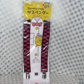  new goods block check pattern suspenders Kids elasticity equipped length adjustment possibility length approximately 40~60cm height approximately 80~100cm till correspondence 