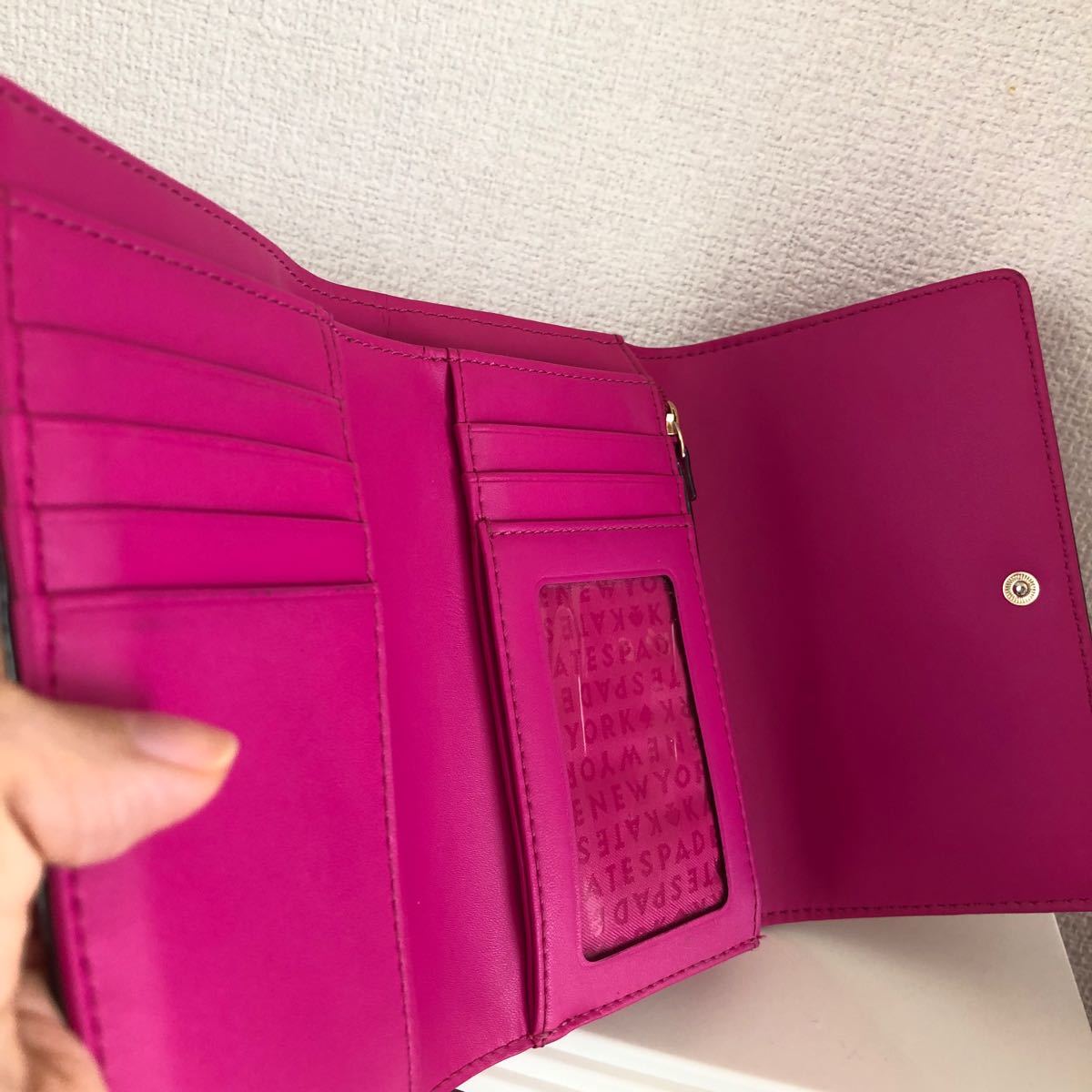 ケイトスペード 三つ折財布 ピンク リボン 汚れありのため格安出品です