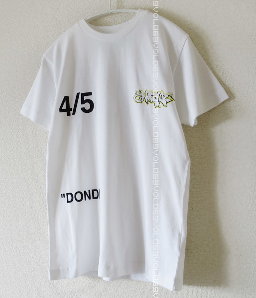  eggshell white va- Jill a blow OFF-WHITE C/O VIRGIL ABLOH 2019SS BUS SKINNY TEE graphic Logo skinny T-shirt tops white 