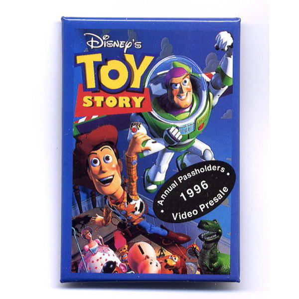ディズニー　トイストーリー　缶バッジタイプバッジ　ビデオ販売用プロモーション　1996年　USA_画像1