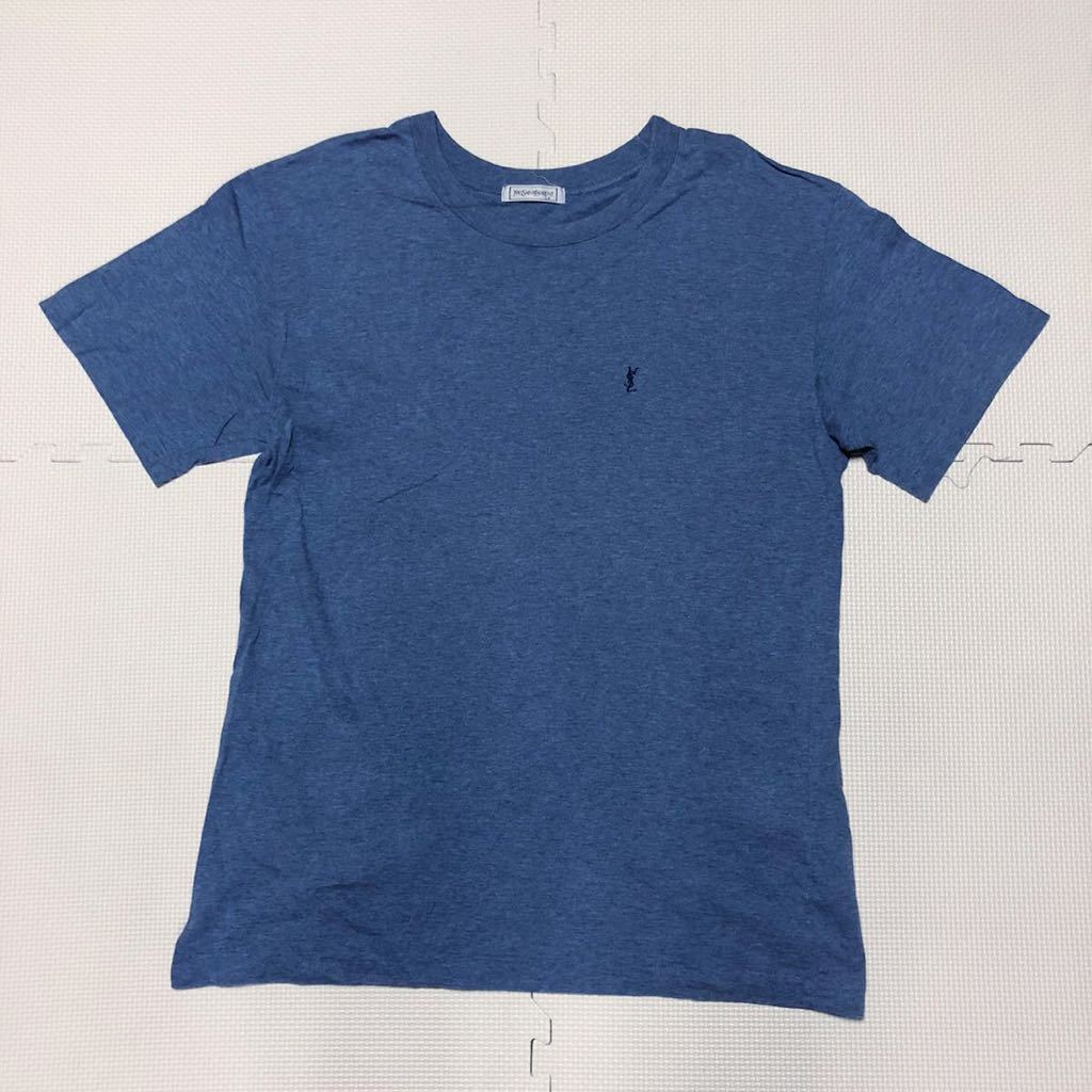 Yves Saint Laurent イブサンローラン 90's ワンポイント刺繍 半袖 Tシャツ LA_画像1