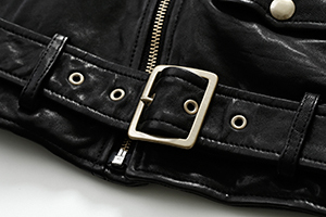 送料無料！ｂｅａｕｔｉｆｕｌ　ｐｅｏｐｌｅ　ライダースジャケット　７分袖　羊革　１４０表示　Ｓ相当　黒２★ＯＵＴＬＥＴ未使用格安！_画像8
