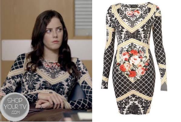  new goods tag not yet arrived TOPSHOP top shop Black Baroque Print Tapestry Bodycon Dress size UK8 US4 EUR36 black red other regular price,6.300 jpy 