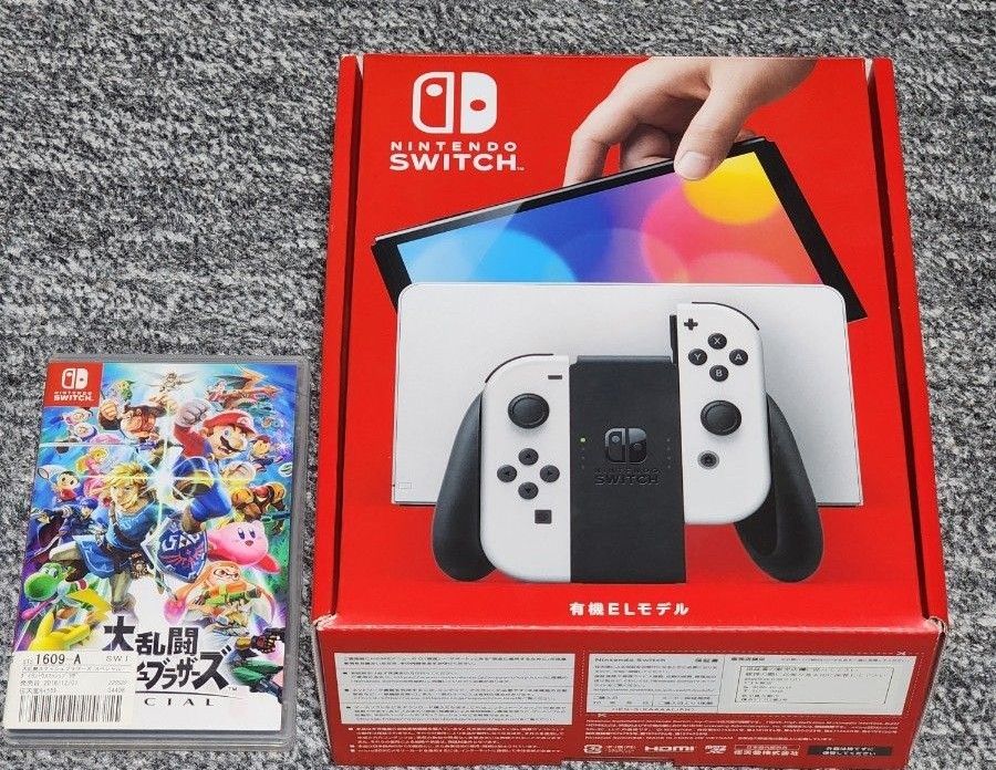 任天堂 Nintendo switch 有機ELモデル スマブラカセット付き Nintendo Switch 有機ELモデル 大乱闘スマッシュブラザーズ