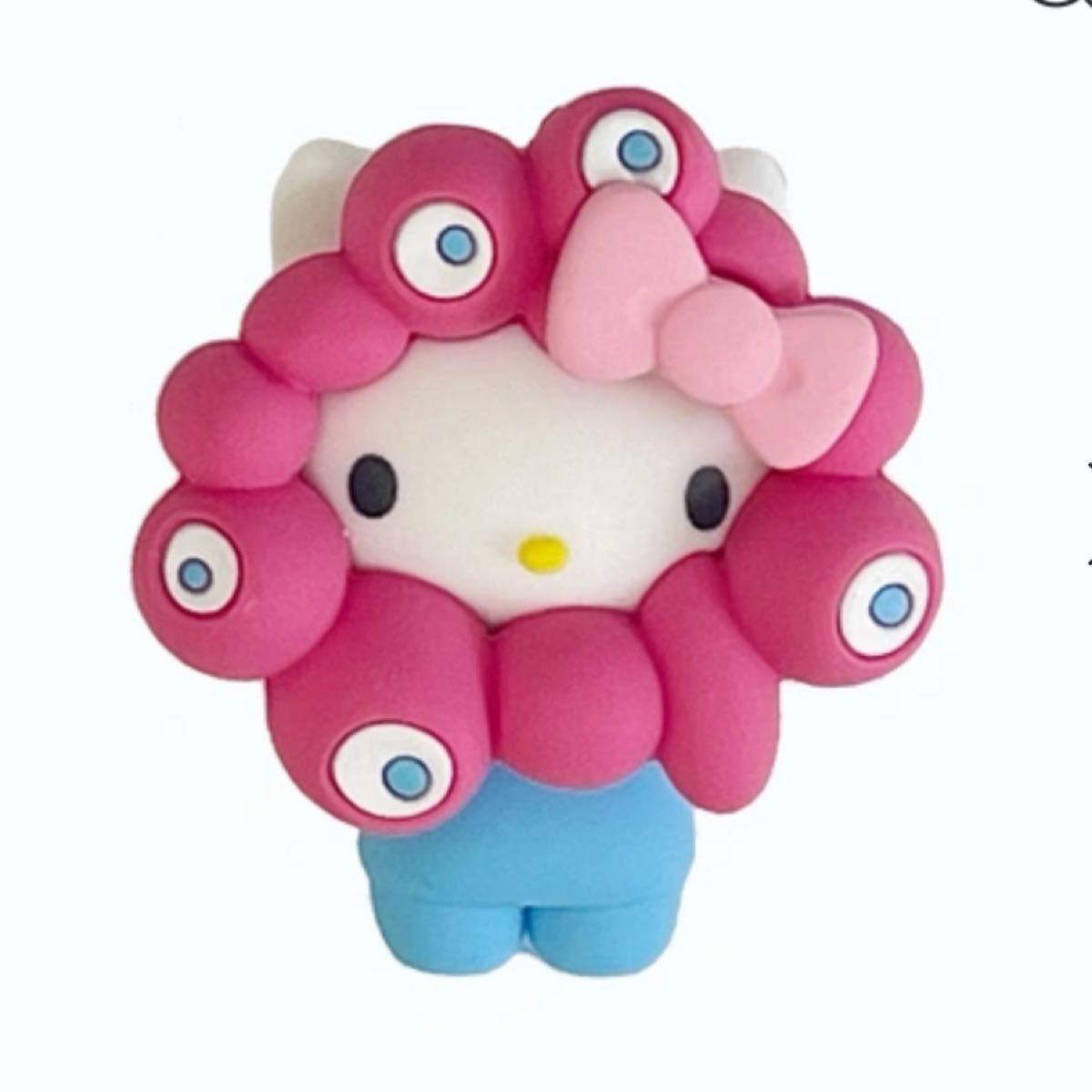 ミャクミャクミャク★サンリオ カラビナ付きマスコットホルダー 新品 お顔厳選 万博ミャクミャク×キティ カラビナ付きぬいぐるみ