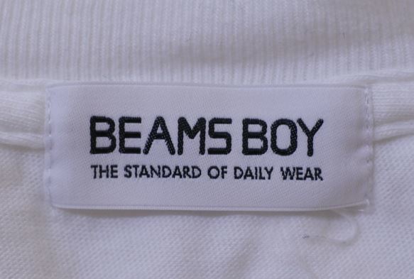 BEAMS BOY Beams Boy T-shirt cut and sewn short sleeves white Logo T ymdnrk k②h0814