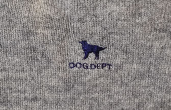  DOG DEPT ドッグデプト セーター ニット 長袖 Vネック Lサイズ グレー pipi k②kb0821_画像5
