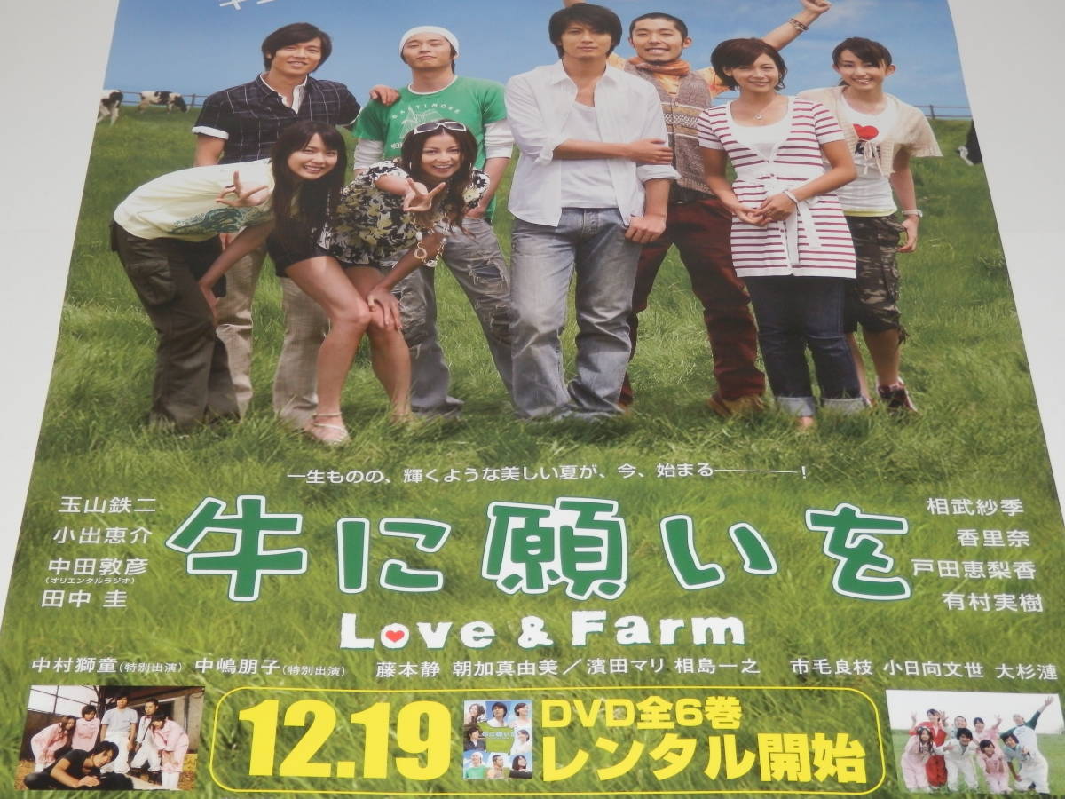 未使用 『　牛に願いを　Love & Farm　』 B2ポスター　戸田恵梨香　田中圭　相武紗季　玉山鉄二　香里奈　小出恵介　中田敦彦_画像2