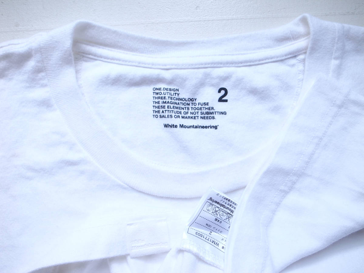 White Mountaineeering プリントTシャツ ２ 白 日本製　ホワイトマウンテニアリング_画像3