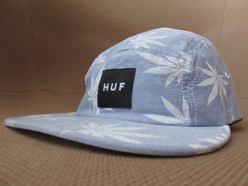 USA製 HUF PLANT BOX LOGO VOLLEY ガンジャ柄CAPキャンプ キャップ ハフ マリファナ リーフ ボックス ロゴ ジェット ボレー スケートボード_HUF　PLANT BOX LOGO VOLLEY CAP