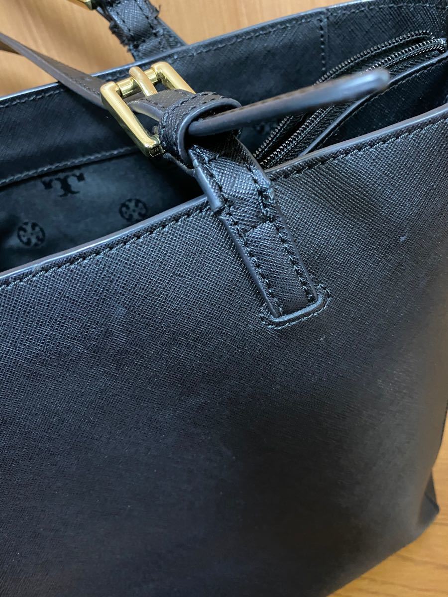 TORY BURCH トリーバーチ トートバッグ 黒 ブラックレザー就活 TORY BURCH トリーバーチ トートバッグ 黒 ブラックレザー就活
