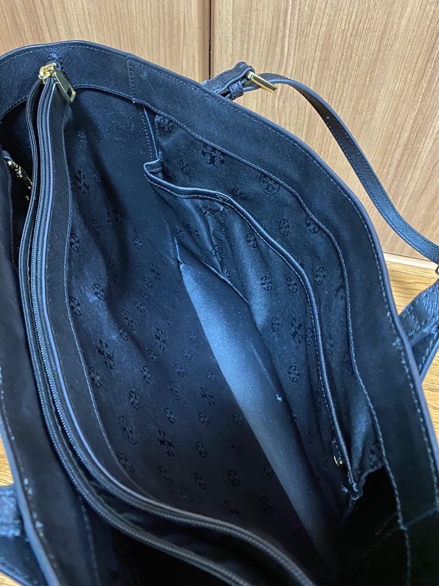 TORY BURCH トリーバーチ トートバッグ 黒 ブラックレザー就活 TORY BURCH トリーバーチ トートバッグ 黒 ブラックレザー就活